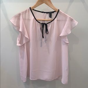 Pink black blouse